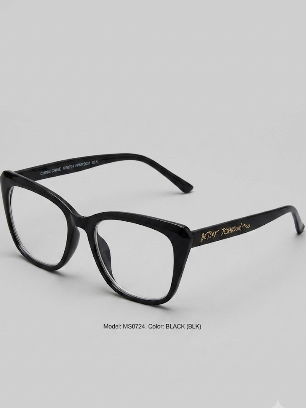(LIKE NEW!) BETSEY JOHNSON- Black Slightly Oversized Subtle Cat-Eye Glasses 👓